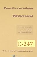 K.O. Lee-K.O. Lee B Series, Grinder, Instructions and Tooling Manual 1979-B2000-B2060-B2062-B300-B360-B6060-B6062-BA900-BA960-BA962-01